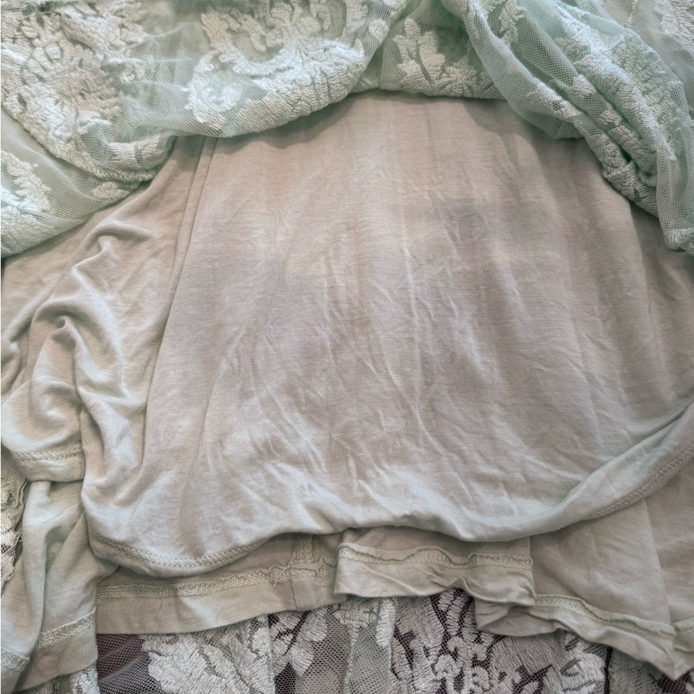 Free People Reign Over Me Sea Green Lace Dress - Picture 7 of 7